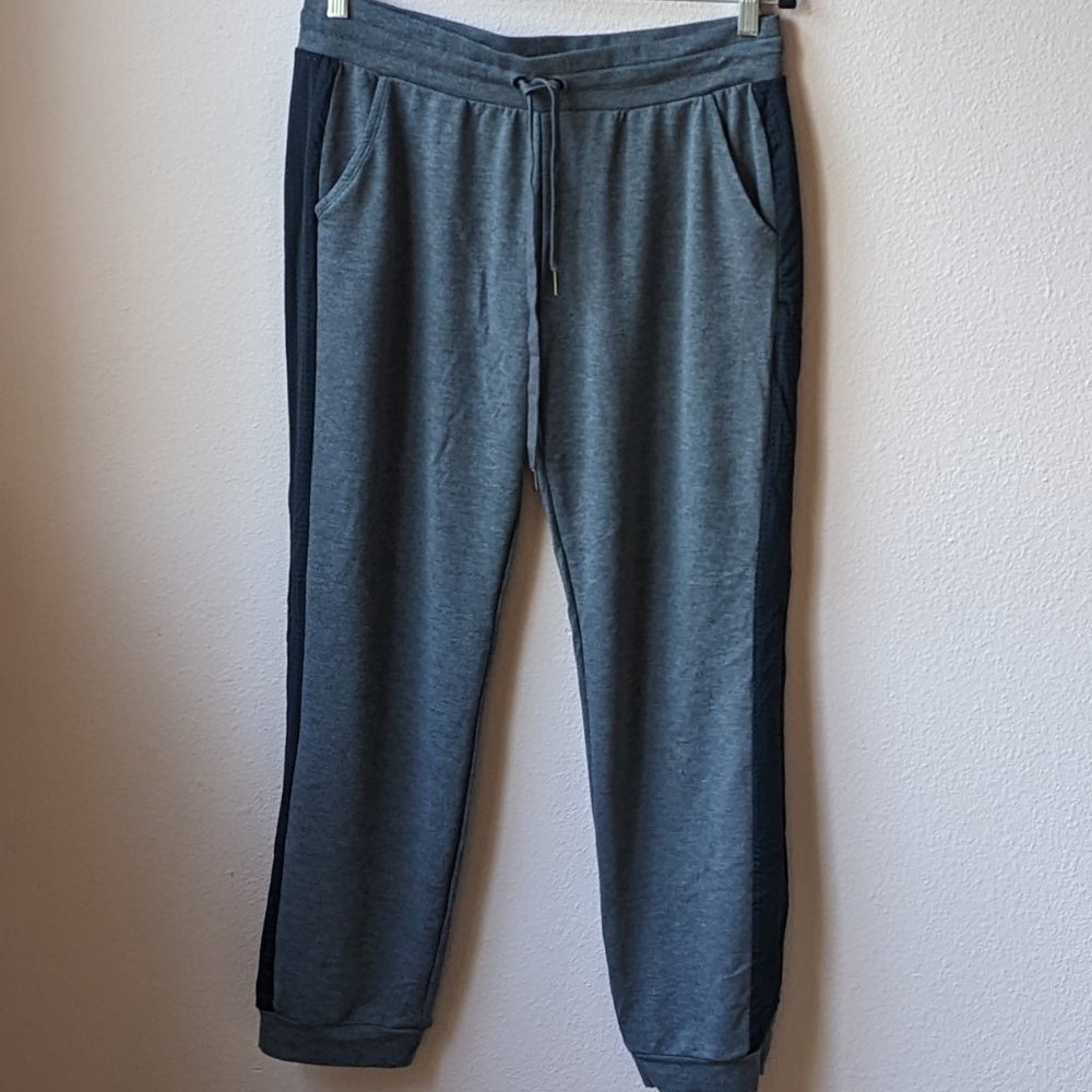 Shape - Gray Joggers with Mesh Side Stripe - Women's XL